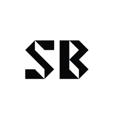 SB monogram logo design letter text name symbol monochrome logotype alphabet character simple logo