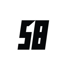 SB monogram logo design letter text name symbol monochrome logotype alphabet character simple logo