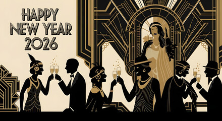 Glamorous Art Deco New Year 2026 | Vintage Gatsby Style Celebration