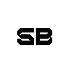 SB monogram logo design letter text name symbol monochrome logotype alphabet character simple logo