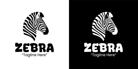 Minimalistic Zebra Logo with Stripes and Unique Design for Elegant Branding and Identity