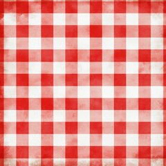 Red and White Checkered Tablecloth Pattern for Background Use
