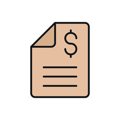 Colorful statement page with dollar sign detail. Useful for app or online finance themes.