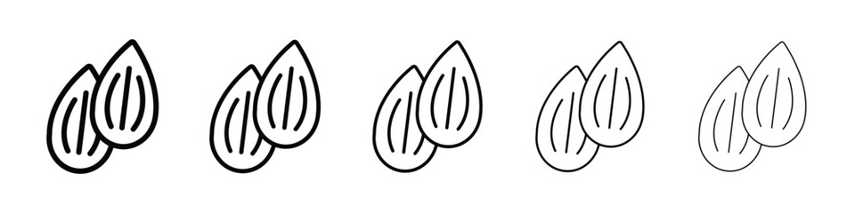 Almond icon for mobile concept and web design.