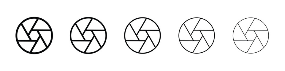 Aperture icon for mobile concept and web design.