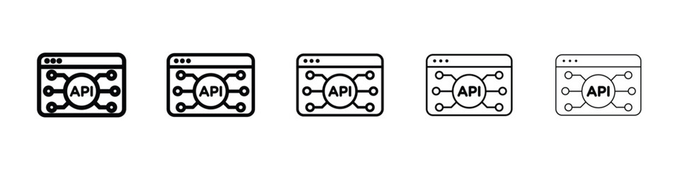 API icon for mobile concept and web design.