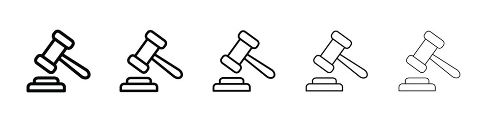 Auction icon for mobile concept and web design.