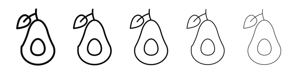 Obraz premium Avocado icon for mobile concept and web design.