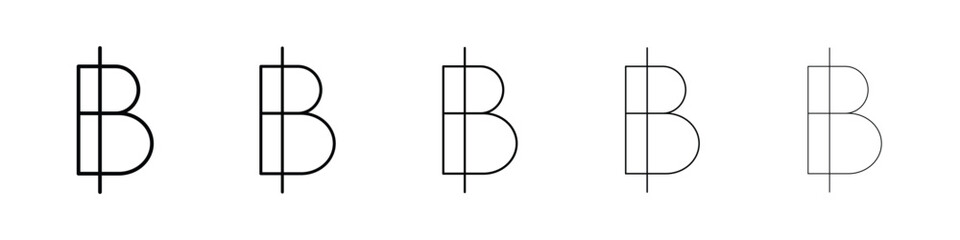 Baht signs for mobile concept and web design.