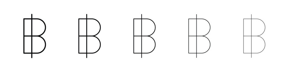 Baht signs for mobile concept and web design.