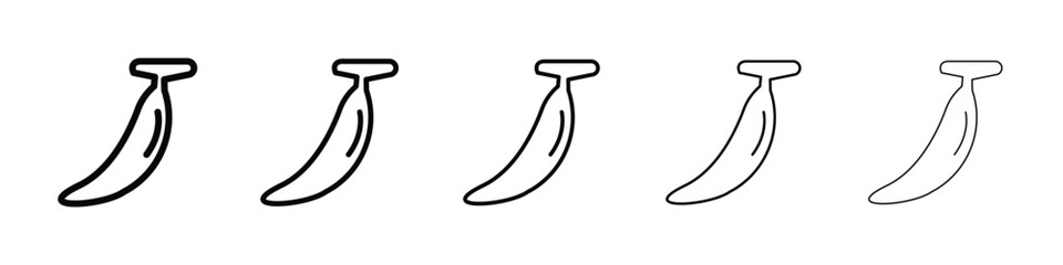 Banana icon for mobile concept and web design.