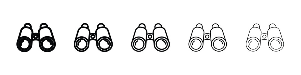 Binoculars icon for mobile concept and web design.