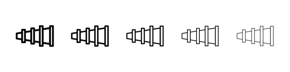 Boat Telescope icon for mobile concept and web design.