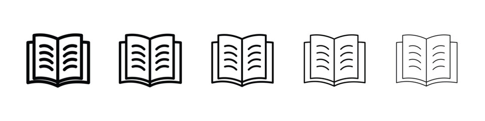 Book icon for mobile concept and web design.