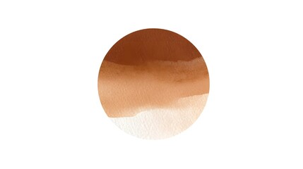 Earthy watercolor circle with a soft, soothing vibe