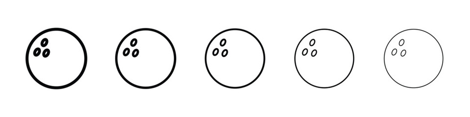 Bowling ball icon for mobile concept and web design.