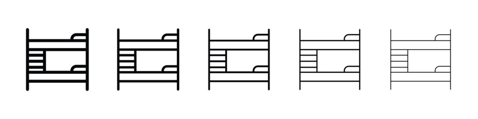 Bunk bed icon for mobile concept and web design.