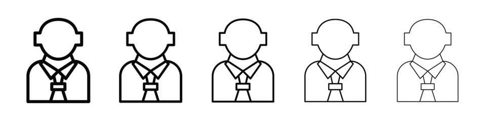 Businessman icon for mobile concept and web design.