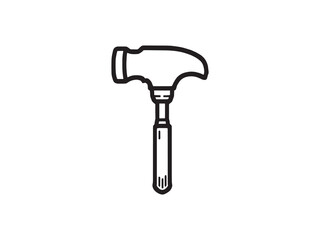 set of 6 psc different type of Emergency hammer clear vision simple dark black line art on white (3).eps