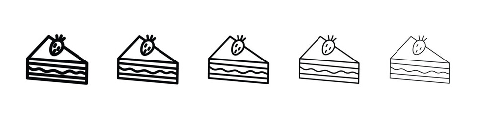 Cake-slice icon for mobile concept and web design.