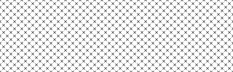 Diagonal plus seamless pattern. Simple geometric cross texture. Graphic cross symbol grid. Plus sign repeat pattern. Graphic texture. Vector illustration isolated on white background.