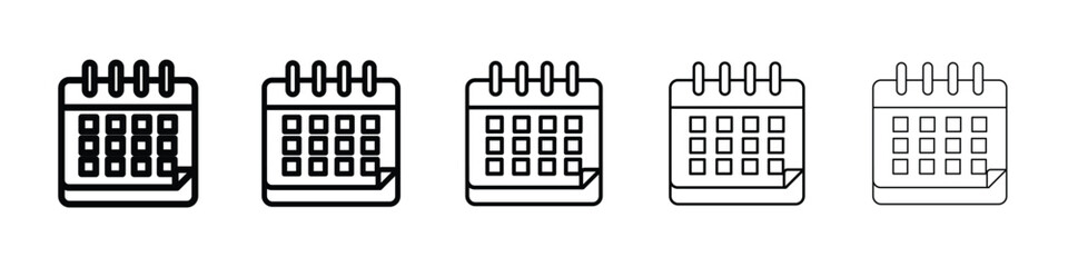 Calendar icon for mobile concept and web design.