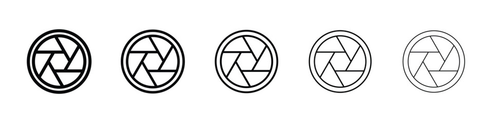 Camera shutter icon for mobile concept and web design.