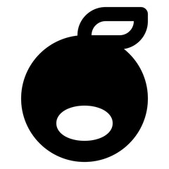 food and fruit solid icon set