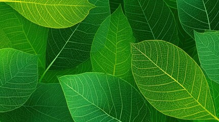 Obraz premium Green leaf for background, high detailed 