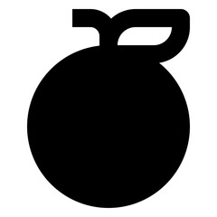 food and fruit solid icon set