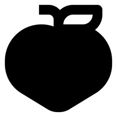 food and fruit solid icon set