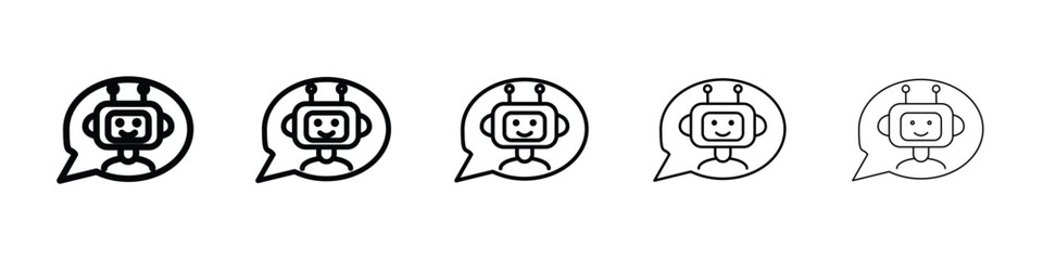 Chatbot speech bubble icon for mobile concept and web design.