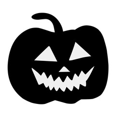 Halloween pumpkin silhouette vector 