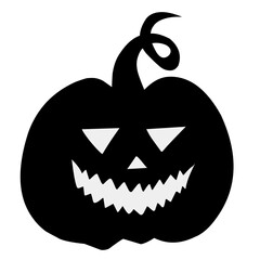 Halloween pumpkin silhouette vector 