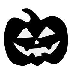 Halloween pumpkin silhouette vector 