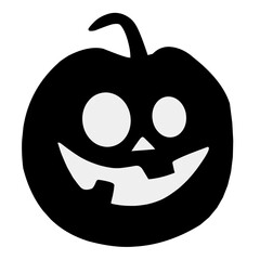 Halloween pumpkin silhouette vector 