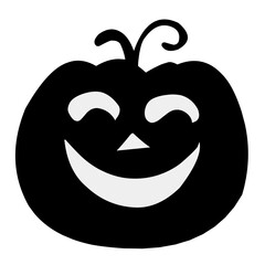 Halloween pumpkin silhouette vector 