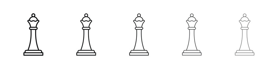 Chess queen icon for mobile concept and web design.