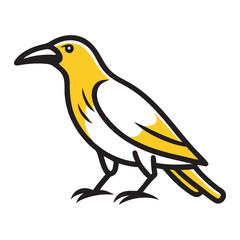 Crow vector art illustration.