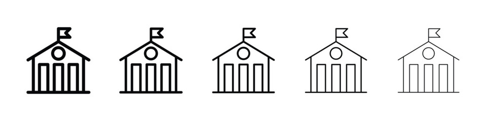 City hall building icon for mobile concept and web design.