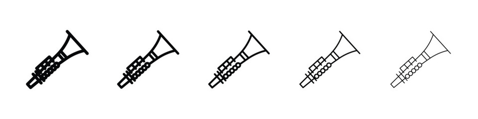 Clarinet icon for mobile concept and web design.