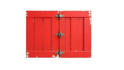 red door with lock
