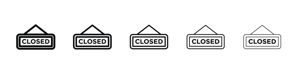 Closed sign icon for mobile concept and web design.