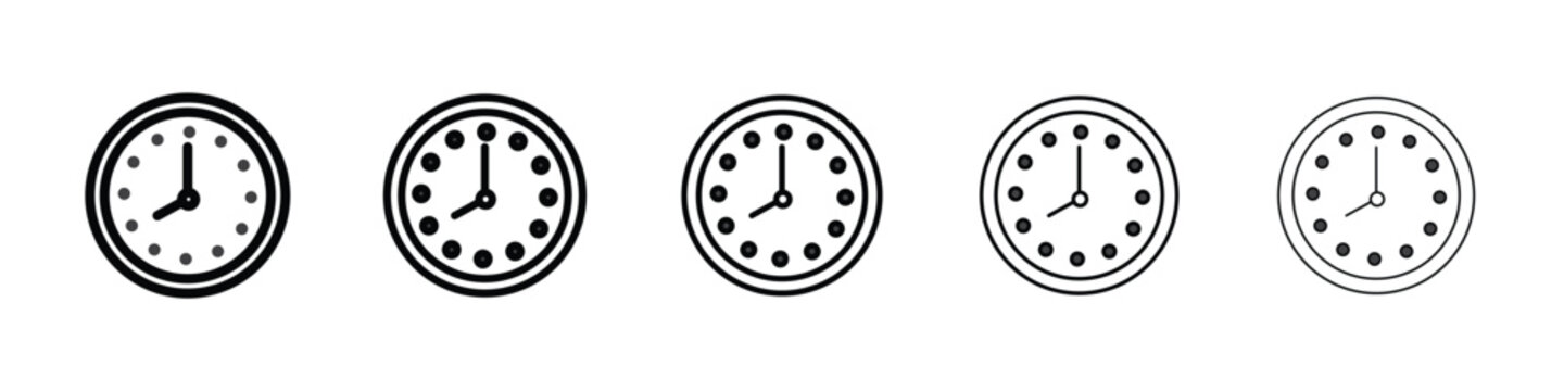 Clock seven icon for mobile concept and web design.