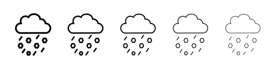 Cloud hail icon for mobile concept and web design.