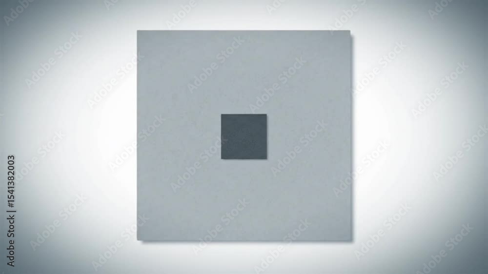 Poster abstract minimalist design with floating squares in a geometric composition background