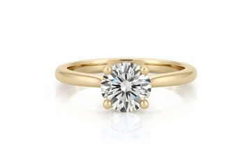 Close-up of a solitaire diamond ring