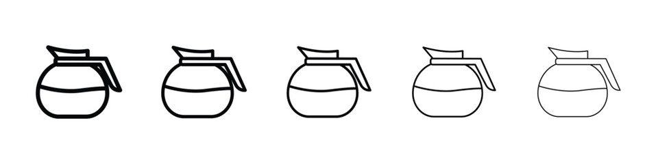 Coffee pot icon for mobile concept and web design.