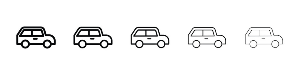 Compact car icon for mobile concept and web design.