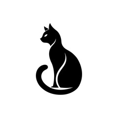 Cat logo icon illustration for feline pet branding and animal shelter promotion